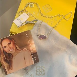 Kendra Scott Elise Necklace in purple druzy *RARE*